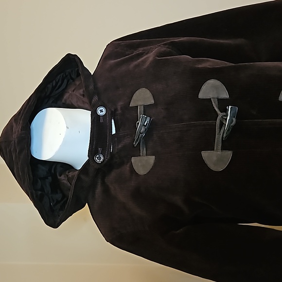 Women's Dark Brown Toggle Coat - Picture 2 of 9